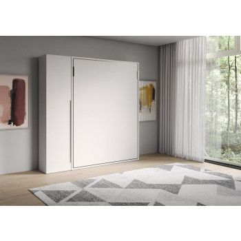 Mod. Versia French 140 avec armoire 1 porte gauche-droite - Lit double escamotable français 140 Versia avec armoire 1 porte gauche argile