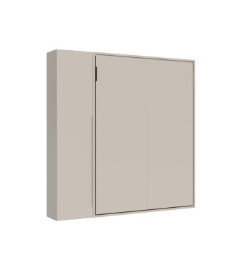 Mod. Versia French 140 avec armoire 1 porte gauche-droite - Lit double escamotable français 140 Versia avec armoire 1 porte gauche argile