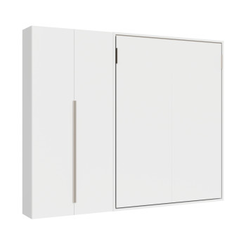 Mod. Versia French 140 avec armoire 2 portes gauche-droite - Lit double escamotable français 140 Versia avec armoire 2 portes gauche argile