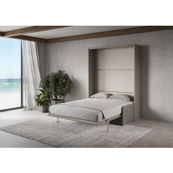 Mod. Versia French 140 avec canapé - Lit double escamotable français 140 Versia avec canapé argile