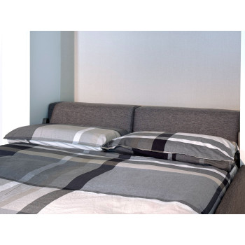 Mod. Versia French 140 avec canapé - Lit double escamotable français 140 Versia avec canapé argile