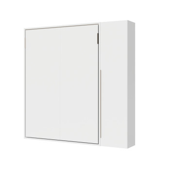 Lit double escamotable Versia 160 avec armoire 1 porte gauche-droite - 160 Lit double escamotable Versia avec armoire 1 porte droite argile