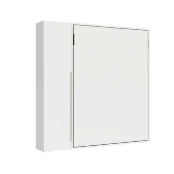 Lit double escamotable Versia 160 avec armoire 1 porte gauche-droite - 160 Lit double escamotable Versia avec armoire 1 porte gauche argile