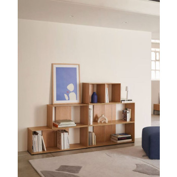 Petit module bibliothèque plaqué Litto 101 x 38 cm