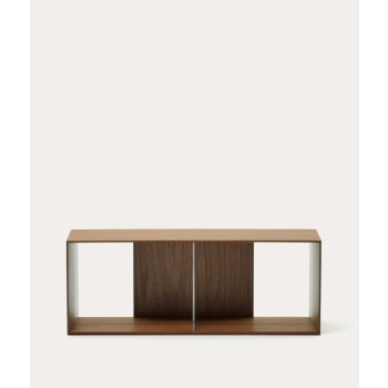 Petit module bibliothèque plaqué Litto 101 x 38 cm