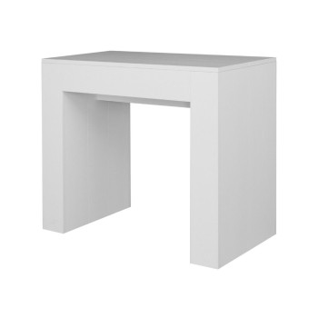 Nouvelle Console Extra - Table console extensible 90x49/307 cm Frêne Extra blanc avec rallonges intérieures