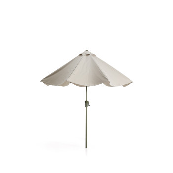Parasol Milna beige à mât central et structure en acier