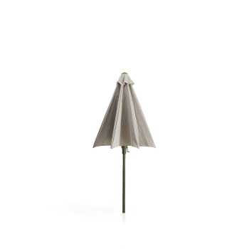 Parasol Milna beige à mât central et structure en acier