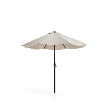Parasol Milna beige à mât central et structure en acier