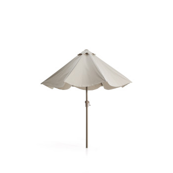 Parasol Milna beige à mât central et structure en acier