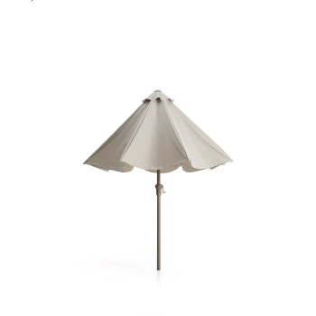 Parasol Milna beige à mât central et structure en acier
