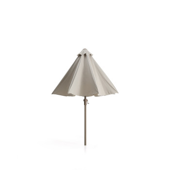 Parasol Milna beige à mât central et structure en acier