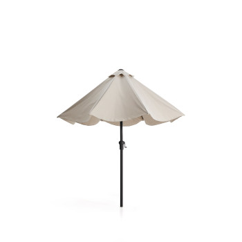 Parasol Milna beige à mât central et structure en acier