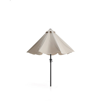Parasol Milna beige à mât central et structure en acier