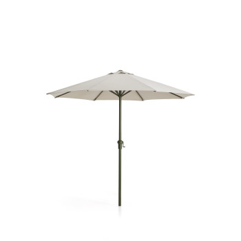 Parasol Milna beige à mât central et structure en acier