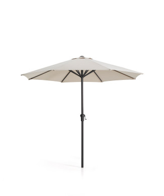 Parasol Milna beige à mât central et structure en acier