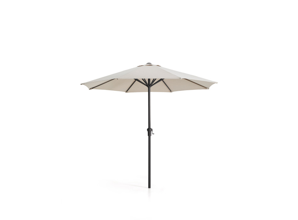 Parasol Milna beige à mât central et structure en acier