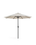 Parasol Milna beige à mât central et structure en acier