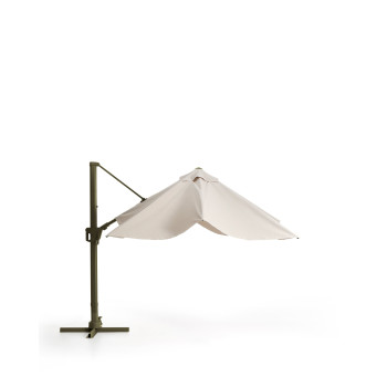 Parapluie Noli beige excentrique avec structure en aluminium