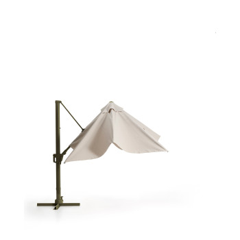 Parapluie Noli beige excentrique avec structure en aluminium