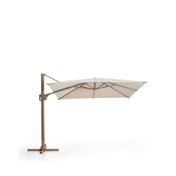 Parapluie Noli beige excentrique avec structure en aluminium