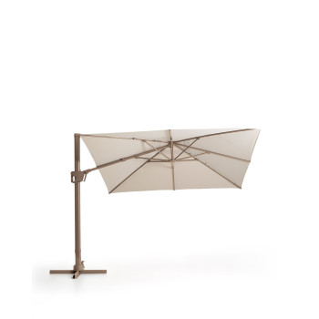Parapluie Noli beige excentrique avec structure en aluminium