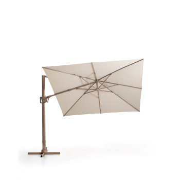 Parapluie Noli beige excentrique avec structure en aluminium