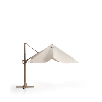 Parapluie Noli beige excentrique avec structure en aluminium