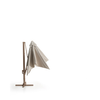 Parapluie Noli beige excentrique avec structure en aluminium
