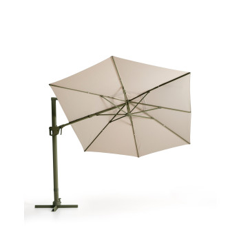 Parapluie Noli beige excentrique avec structure en aluminium