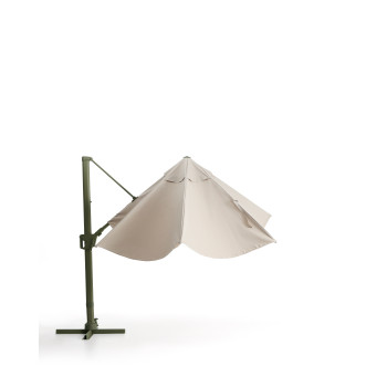 Parapluie Noli beige excentrique avec structure en aluminium