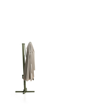 Parapluie Noli beige excentrique avec structure en aluminium