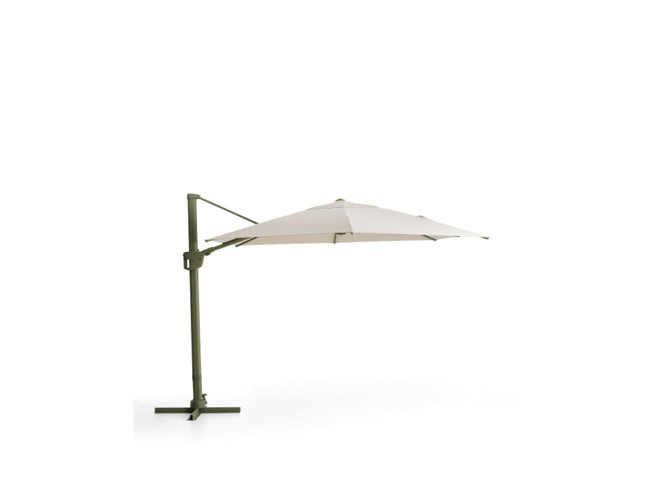 Parapluie Noli beige excentrique avec structure en aluminium