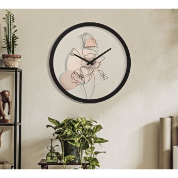 HORLOGE MURALE FLEUR -B-