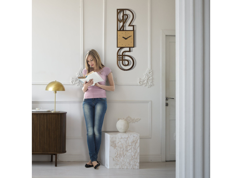 Horloge murale minimaliste NEVILLE 5123 Arts & Crafts