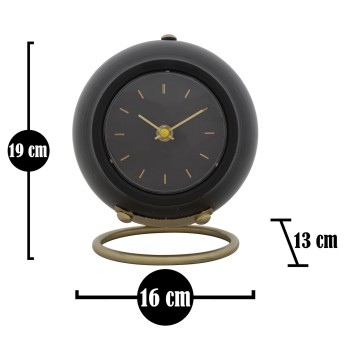 HORLOGE DE TABLE BOULE NOIRE