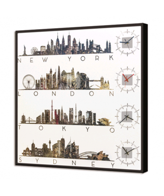 Horloge LUMINEUSE VILLES DU MONDE GL3546 PINTDECOR