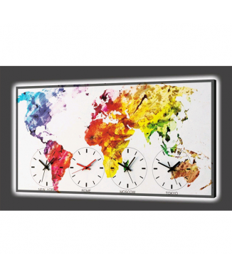 Horloge LUMINEUSE COULEURS GRATUITES GL3530 PINTDECOR