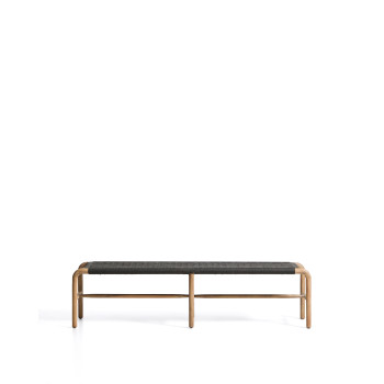 Banc Alipa en bois d'acacia massif et corde