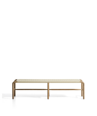 Banc Alipa en bois d'acacia massif et corde