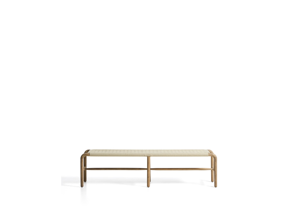 Banc Alipa en bois d'acacia massif et corde