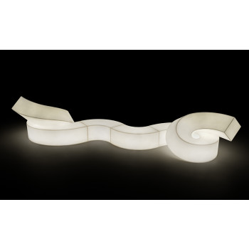 Banc modulaire TWIST, version lumineuse par Plust