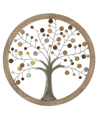 PANNEAU MURAL MIROIR ARBRE DE VIE