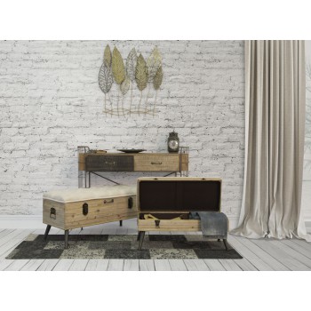 FEUILLES EN FER ET PANNEAUX DE BOIS -C-