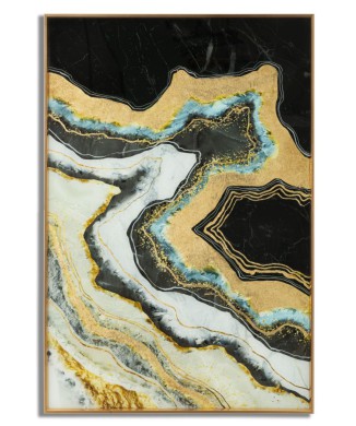 PANNEAU DE VERRE AVEC CADRE FONCÉ