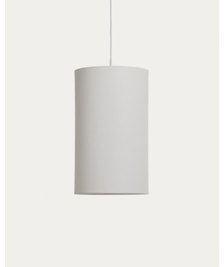 Abat-jour de plafond Niani en coton ivoire, Ø 30 cm
