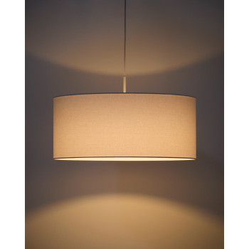 Abat-jour de plafond Niani en coton ivoire, Ø 60 cm