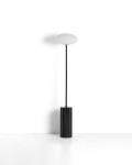 Lampadaire Idela en verre fumé et marbre noir