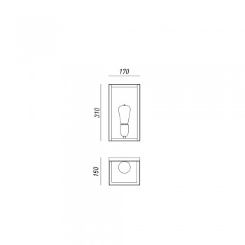 Plafonnier vintage en fer LONDON 205.09.FF IL FANALE