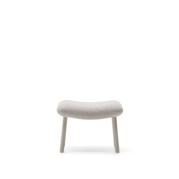 Repose-pieds Inari peint en beige et acier beige 60 x 50 cm, certifié FSC Mix